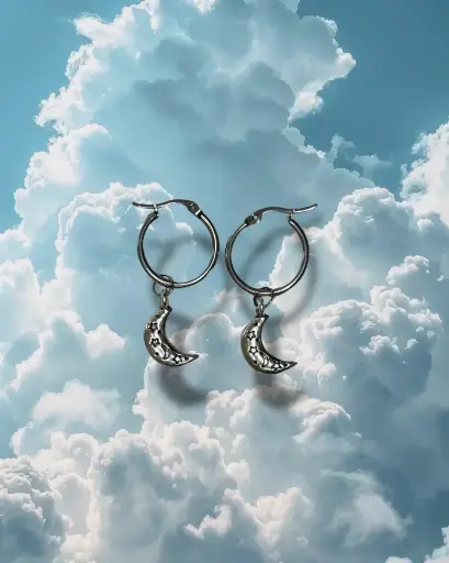 Pendiente Luna Clip